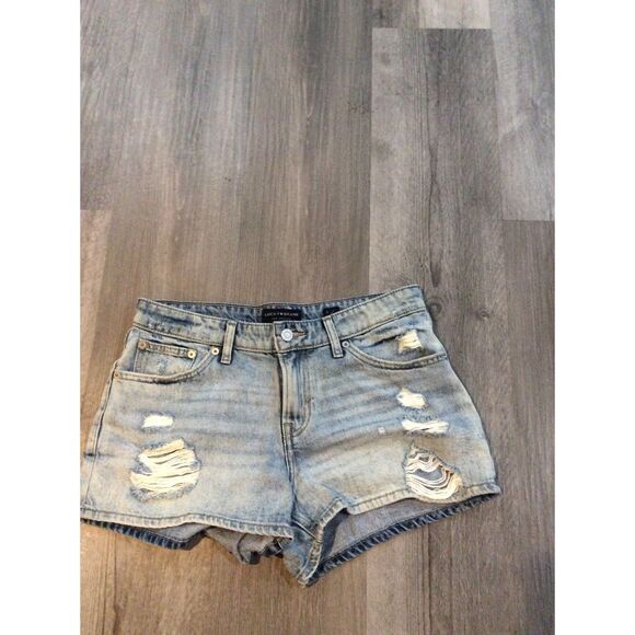 LUCKY BRAND distressed Size 6/28 distressed  shorts jeans denim - Picture 1 of 6
